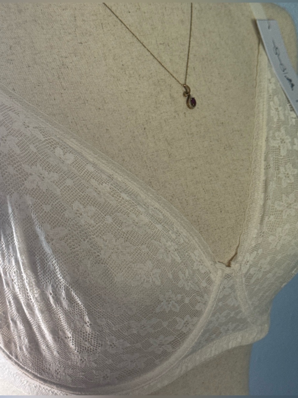 NWT Jessica Simpson Cream Lace Balconette Underwire Bra 38D - Picture 2 of 12